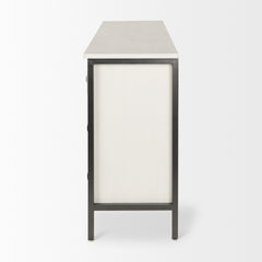 Savannah White/Gray Fir Veneer Metal 6-Drawer Sideboard - Ornate Home
