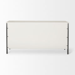 Savannah White/Gray Fir Veneer Metal 6-Drawer Sideboard - Ornate Home