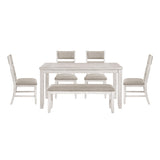 Savile Beige 6pc Dining Set - Ornate Home