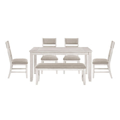 Savile Beige 6pc Dining Set - Ornate Home