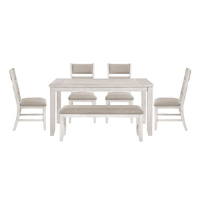 Savile Beige 6pc Dining Set - Ornate Home