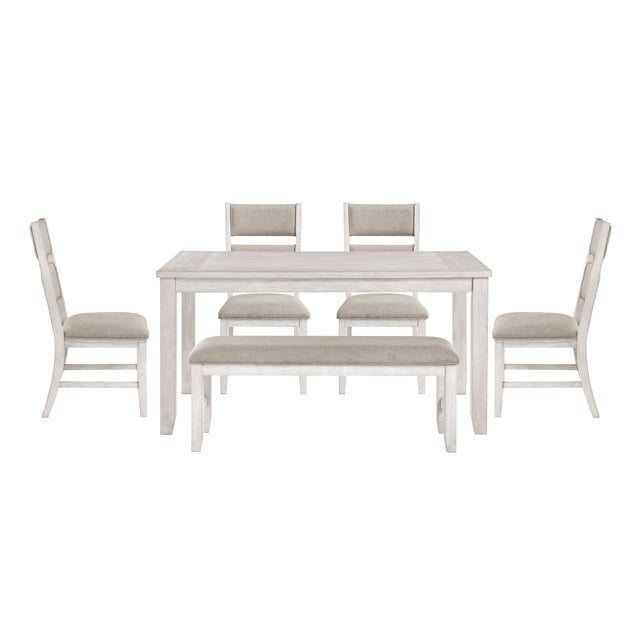 Savile Beige 6pc Dining Set - Ornate Home