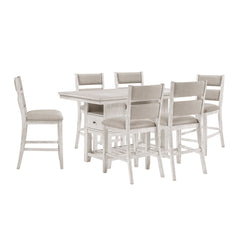 Savile Beige 7pc Dining Set - Ornate Home