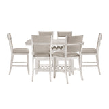 Savile Beige 7pc Dining Set - Ornate Home