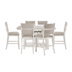 Savile Beige 7pc Dining Set - Ornate Home