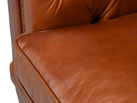 Savile Brown Leather Chair - Ornate Home