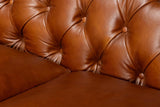 Savile Brown Leather Sofa - Ornate Home