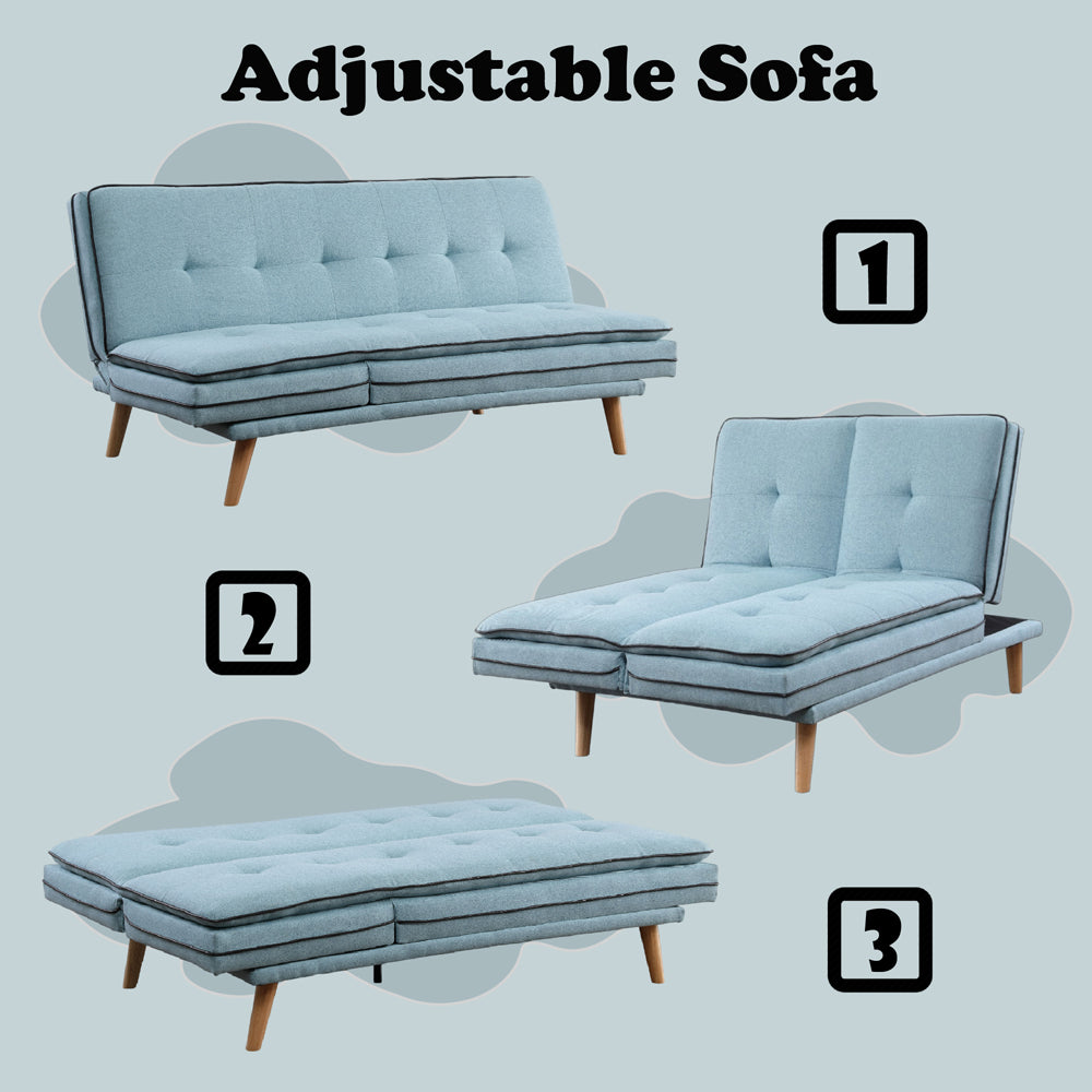 Savilla Blue Adjustable Sofa - Ornate Home