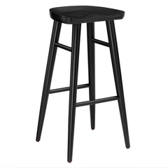 Saville Black Backless Wood Bar Stools (Set of 2) - Ornate Home