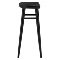 Saville Black Backless Wood Bar Stools (Set of 2) - Ornate Home