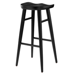 Saville Black Backless Wood Bar Stools (Set of 2) - Ornate Home