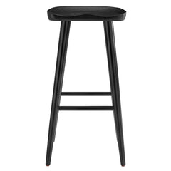 Saville Black Backless Wood Bar Stools (Set of 2) - Ornate Home