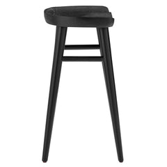 Saville Black Backless Wood Counter Stools (Set of 2) - Ornate Home