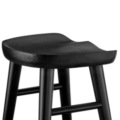Saville Black Backless Wood Counter Stools (Set of 2) - Ornate Home