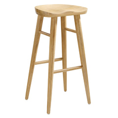 Saville Oak Backless Wood Bar Stools (Set of 2) - Ornate Home