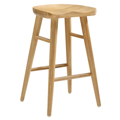 Saville Oak Backless Wood Counter Stools (Set of 2) - Ornate Home