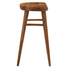Saville Walnut Backless Wood Counter Stools (Set of 2) - Ornate Home
