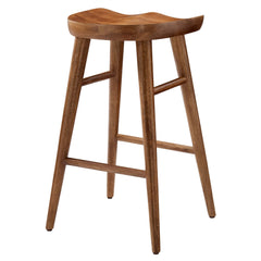 Saville Walnut Backless Wood Counter Stools (Set of 2) - Ornate Home