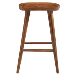 Saville Walnut Backless Wood Counter Stools (Set of 2) - Ornate Home