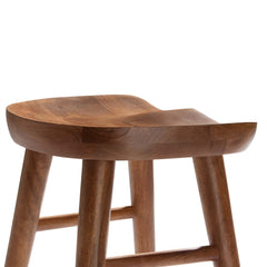 Saville Walnut Backless Wood Counter Stools (Set of 2) - Ornate Home