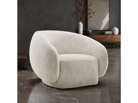 Savino Beige Swivel Chair - Ornate Home