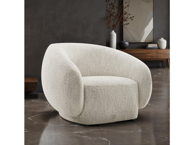 Savino Beige Swivel Chair - Ornate Home