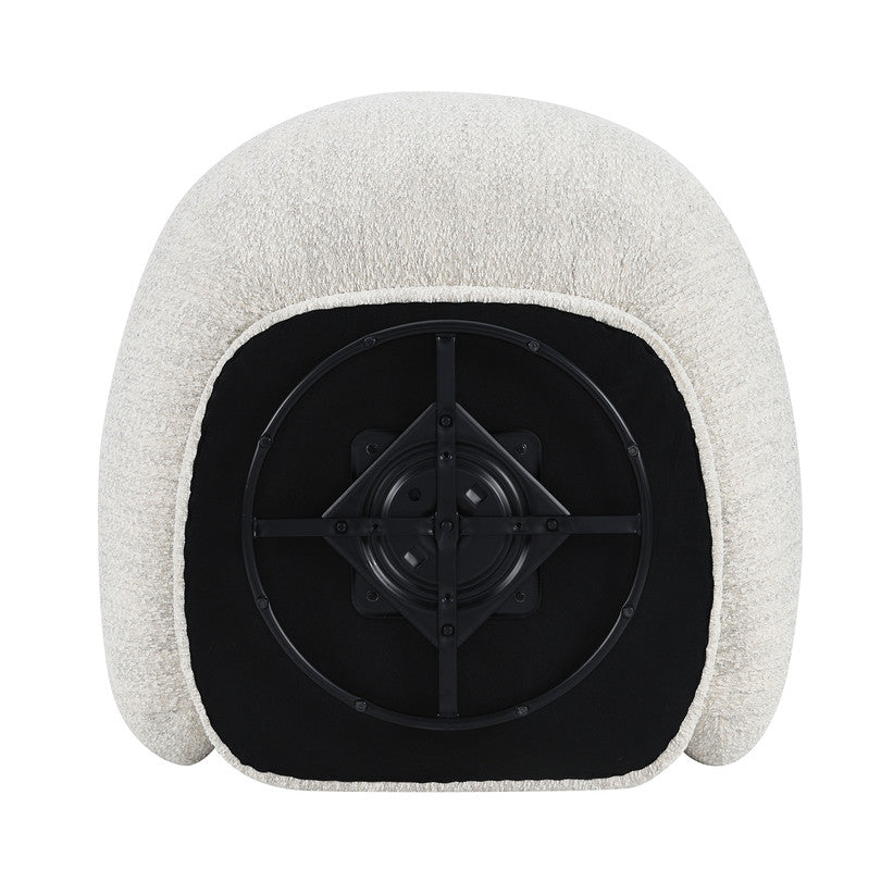 Savino Beige Swivel Chair - Ornate Home