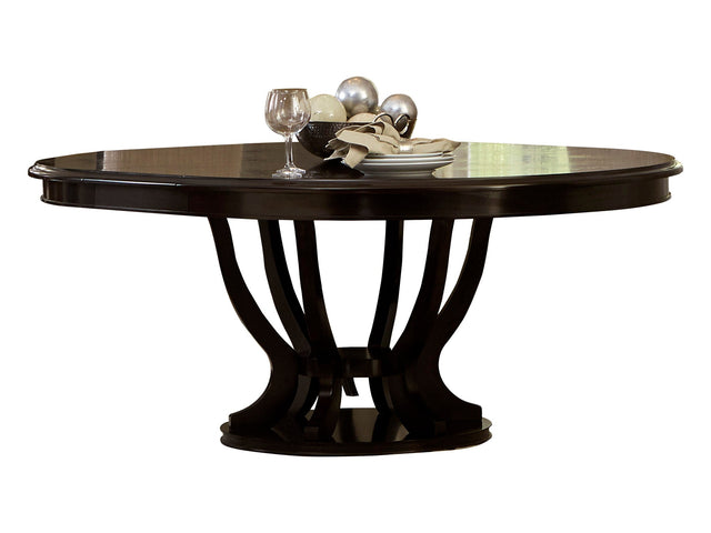 Savion Espresso Round / Oval Dining Table - Ornate Home