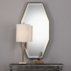 Savion Gold Octagon Mirror - Ornate Home