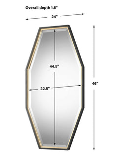 Savion Gold Octagon Mirror - Ornate Home
