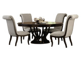 Savion Neutral/Espresso 5-piece Oval Table Dinig Table Set - Ornate Home