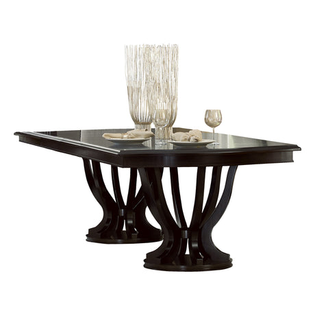 Savion Neutral/Espresso 5-piece Rectangular Table Dinig Table Set - Ornate Home