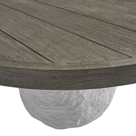 Savona Textured Quarry/Weathered Teak Outdoor Dining Table - Ornate Home