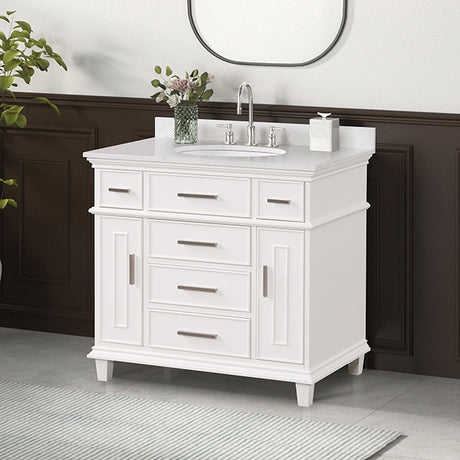 Savona White Vanity Set - Ornate Home