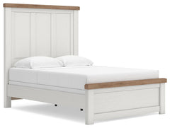 Savonport White/Brown Full Panel Bed - Ornate Home
