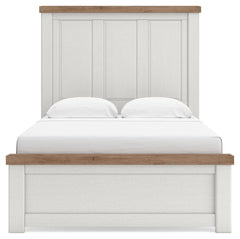 Savonport White/Brown Full Panel Bed - Ornate Home