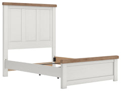 Savonport White/Brown Full Panel Bed - Ornate Home