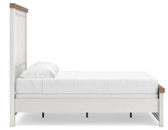 Savonport White/Brown Full Panel Bed - Ornate Home