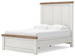 Savonport White/Brown Full Panel Bed - Ornate Home