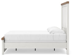 Savonport White/Brown Full Panel Bed - Ornate Home