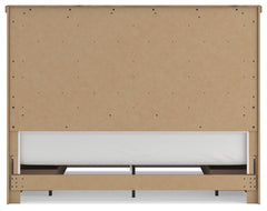 Savonport White/Brown King Panel Bed w/ 2 Under Bed Storage - Ornate Home