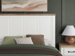 Savonport White/Brown King Panel Storage Bed - Ornate Home