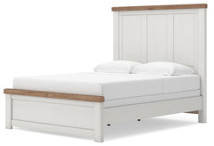 Savonport White/Brown Queen Panel Bed - Ornate Home