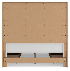 Savonport White/Brown Queen Panel Storage Bed w/ 2 Under Bed Storage - Ornate Home