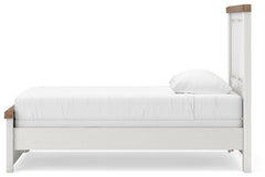 Savonport White/Brown Twin Panel Bed - Ornate Home