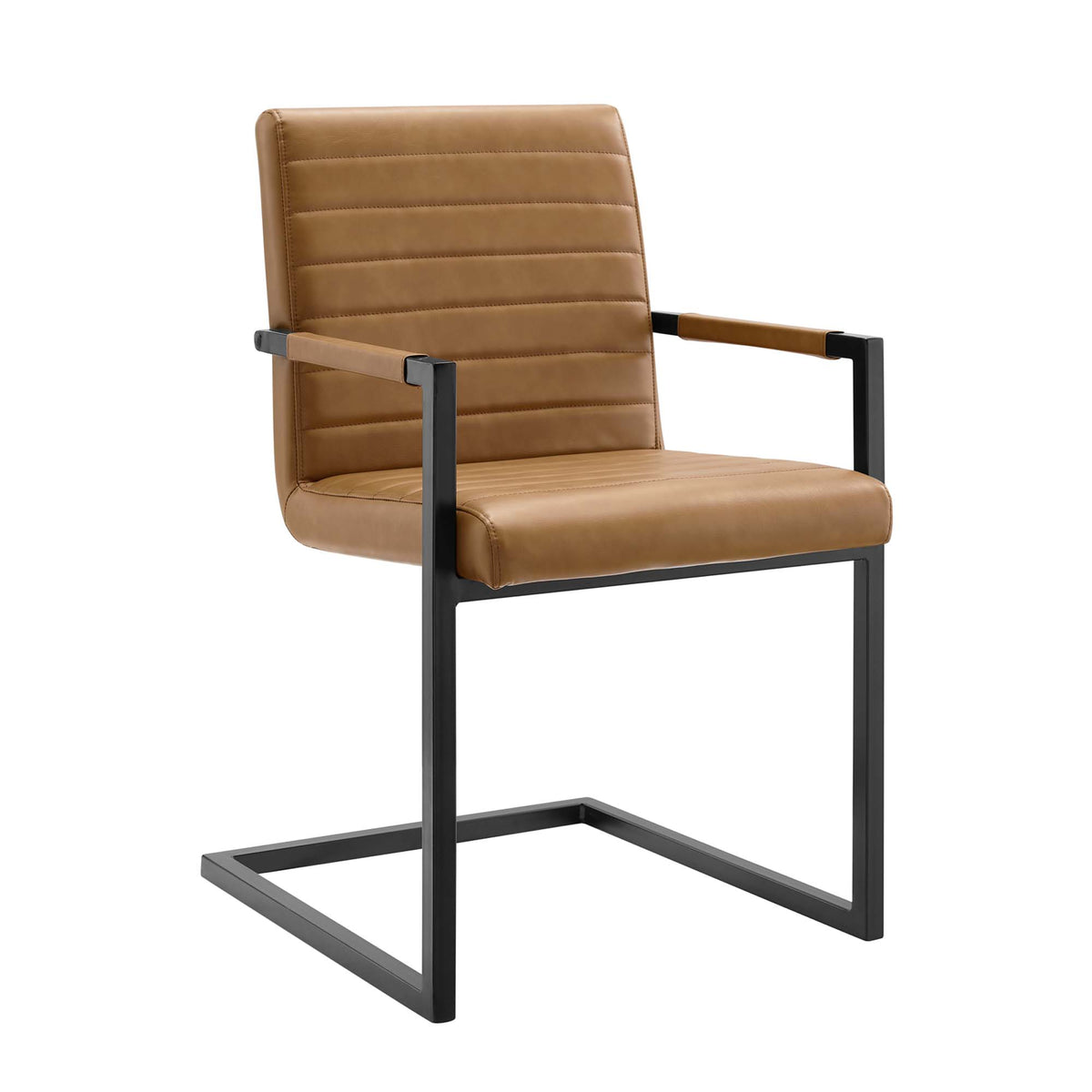 Savoy Tan Vegan Leather Dining Chairs (Set of 2) - Ornate Home
