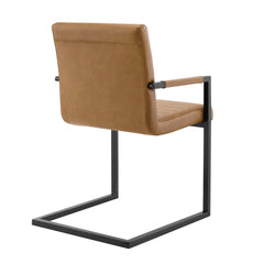 Savoy Tan Vegan Leather Dining Chairs (Set of 2) - Ornate Home