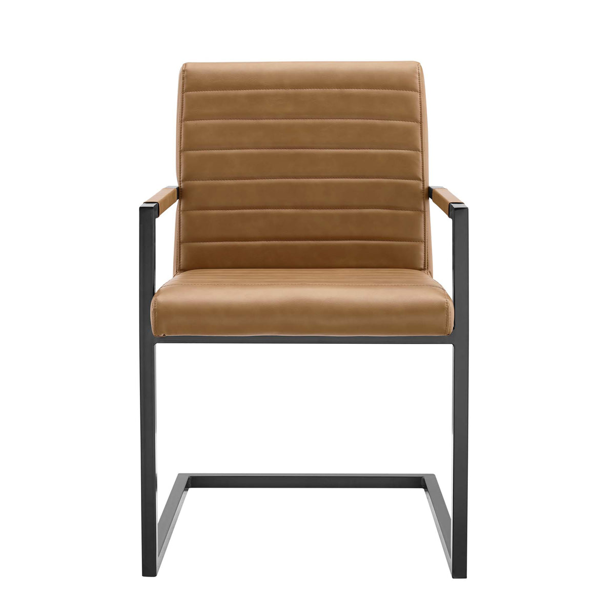 Savoy Tan Vegan Leather Dining Chairs (Set of 2) - Ornate Home