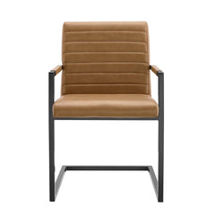 Savoy Tan Vegan Leather Dining Chairs (Set of 2) - Ornate Home