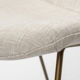 Sawyer Beige/Gold Solid Back Dining Arm Chair - Ornate Home